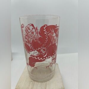 Vintage 1950s Davy Crockett Texas People Drink ware  Glass